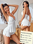 Avidlove Womens Sweetness Cami Set Lace Camisole Lingerie Nightwear Sexy Pajamas Lounge Sets
