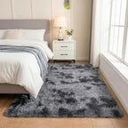 duduta Grey Plush Rugs for Bedroom 4x6 ft, Gray Fluffy Carpet for Living Room, Shag Rug for Kids Room Dorm Nursery Playroom