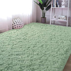 Sage Green Runner Area Rugs for Bedroom Living Room, 2x6 Feet Fluffy Bedside Rugs, Soft Shaggy Carpet Rug for Kids Room Nursery, Furry Rugs for Girls Boys Dorm Room Home Decor