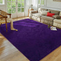 Softlife Purple Area Rug for Bedroom Living Room, Solid Non-Slip 5x7 Fluffy Carpet with Soft Low Pile for Kids Boys Girls, Machine Washable Fuzzy Aethetic Rugs Home Dorm Decor