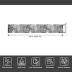 3x20 ft Extra Long Hallway Runner Rug - Non-Slip Washable Floor Runner with Rubber Backing, Modern Low Pile Thin Wide Carpet for Entryway, Kitchen, Living Room (Black Grey, 3x20)