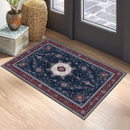 Spring Flower Area Rug 2x3 ft Entry Rug Washable Boho Rugs Non Slip Low Pile Floral Door Mat Small Carpet for Bedroom, Bedside, Kids Room, Office, Dining Room