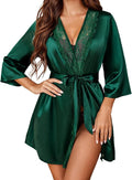 Avidlove Women's Kimono Robe Short Satin Pure Short Silky Robes