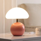 Joyzy Mushroom Table Lamp for Bedroom,Desk Bedside Small Lamps for Living Room Night Stands,Mushroom Lighting Decor Cute Modern Mid Century Light,Unique Aesthetic Home Living Room Decor