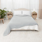 Comfy Cubs Muslin Blanket for Adults Queen 90" x 90" - 6 Layer Soft, Breathable & Lightweight Muslin Adult Blanket - Machine Washable & Designed in The US Bedding for All Seasons - Heather Blue