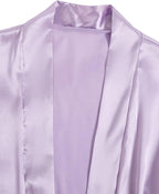 WDIRARA Women' Silk Satin Pajamas Set 4pcs Lingerie Floral Lace Cami Sleepwear with Robe