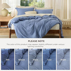 Bedsure Duvet Cover Full Size - Soft Double Brushed Bedding Set for Kids & Adults, Zipper Closure, 3 Pieces, Includes 1 Duvet Cover (80"x90") & 2 Pillow Shams, NO Comforter, Slate Blue