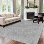 9x12 Shag Area Rugs for Living Room, Extra Large Ultra Soft Fluffy Furry Rug for Bedroom, Indoor Carpet Plush Fuzzy Nursery Rugs for Kids Girls and Boys, Dorms, Home Decor Aesthetic, Light Grey