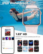 Smart Watch, Fitness Watch for Women Men with 24/7 Heart Rate/Blood Pressure Monitor,Pedometer, Sleep Tracker, 120+ Sport Modes, IP68 Waterproof Activity&Fitness Tracker Compatible with Android iPhone