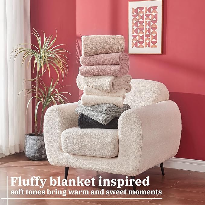 Ailemei Direct Knit Throw Blanket for Bed, Soft Thin Blankets for Sofa, Couch, Camping, Office Chair, Cozy Touch Lightweight Breathable Blanket All Season Use, Dusty Rose 50"×70"