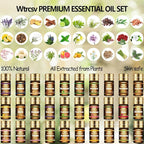 Essential Oils Set-Essential Oils-Perfect for Diffuser, Humidifier,Aromatherapy, Massage,Soap Making,Skin & Hair Care,30x5 ml