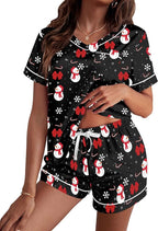 Ekouaer Silk Pajama for Women Short Sleeve Satin Pj Set Two Piece Soft Sleepwear Loungewear, S-XXL
