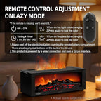 TMEHM Fireplace Flame Air Diffuser Humidifier,7 Colors Aromatherapy Essential Oil Diffuser,Ultrasonic Aroma Humidifier with Timer for Home,Bedroom,Office,Yoga (Black, L)
