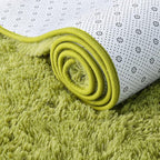 ISEAU 3x5 Area Rug for Living Room, Green Rugs for Bedroom, Kitchen, Soft Shaggy Carpets, Fluffy and Machine Washable Mats, Under Bed, On Nursery Floors Mat, Boys, Girls Room Carpet Decor