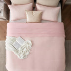 Bedsure Queen Comforter Set - Cooling and Warm Bed Set, ICY Pink Reversible Bedding for All Season, 3 Pieces, 1 Queen Size Comforter (88"x88") and 2 Pillow Cases(20"x26")