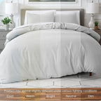 Bare Home Bedding Duvet Cover Oversized King - Premium 1800 Super Soft Collection - Lightweight, Cooling - Soft Breathable Bedding Duvet Cover (Oversized King, Cloud Grey)