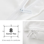 Bedsure Duvet Cover with Fitted Sheet Twin/Twin XL - Deep Pocket, Hotel Luxury Soft Double Brushed Bedding Set with Zipper Closure, 1 Duvet Cover, 1 Fitted Sheet, 1 Pillow Shams, NO Comforter, White