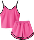 Girls & Women Silk Pajamas Set Satin Camisole Sleepwear 2 Piece Pjs, 3 Years - Women XXL