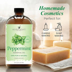 Handcraft Blends Peppermint Essential Oil in Glass Bottle – Huge 16 Fl Oz – 100% Pure and Natural – Premium Grade Oil for Diffuser and Aromatherapy, Skin, Massage, Candle and Soap Making Fragrance