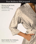 Tara Sartoria Luxury Artisan Silk Robe for Women, Washable, Full Length, Jacquard, XS–4XL, Oprah Daily 2025