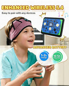 Kids Headphones, Bluetooth Headband Earphones for Children,Baby,Toddlers.Kids Headband Headphones for Home,Plane & Car Travel Accessories with Wired Playback 3.5 MM Jack, Wireless & Wired Palyback