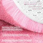 OLANLY Area Rugs for Living Room Bedroom, Machine Washable 4x5.9 Feet Soft Fluffy Shaggy Bedside Rug, Indoor Floor Carpet for Kids Girls and Boys, Nursery Room, Home Decor Aesthetic, Pink Tie-dye