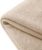 Homiest Decorative Knitted Throw Blanket with Fringe, Lightweight Acrylic Knit, Soft & Cozy Tassel Blanket for Couch, Sofa, Bed (Taupe, 50 x 60 Inch)
