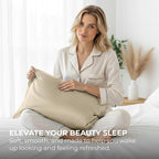 Satin Pillowcase 2 Pack - Queen Size (20"x30", Champagne Gold) - Silky Pillow Cases for Hair and Skin - Satin Pillow Covers with Envelope Closure - Extra Soft Premium Microfiber