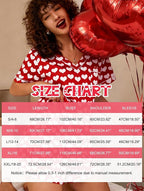 ASTANFY Valentines Day Pajamas Women 2 Piece Silk Valentine Pjs Cute Heart Pajamas V Neck Satin Sleepwear Loungewear Set