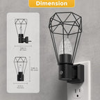 L LOHAS LED Night Light, 2 Pack Night Lights Plug into Wall, 3000K Warm White, Farmhouse Plug in Light with Dusk to Dawn Sensor, for Bedroom, Bathroom, Kitchen, Hallway
