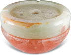 Himalayan Secrets® Salt Dome Lamp | for Warming Up Hands and Feet (11" Onyx Stone Base)