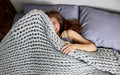 Nuzzie Original Knit Weighted Blanket- Breathable, Cooling, Hand Made Knit Throw Blanket for Sleep - Machine Washable, Stylish Design (Misty Grey, Queen | 22lbs | 60"x80")