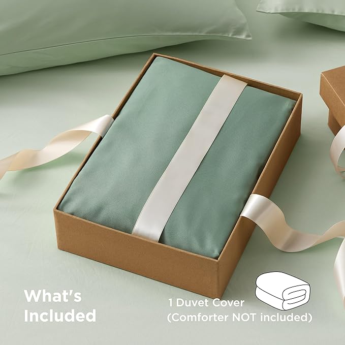 Bedsure Duvet Cover Queen - Only Includes 1 Duvet Cover (90"x90"), Hotel Luxury Soft Double Brushed All Season Bedding for Kids & Adults, Zipper Closure, Sage Green (No Comforter, No Pillow Shams)