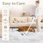 XLUEZ Area Rug 5x7 Living Room Rug, Machine Washable Vintage Distressed Medallion Rug Non-Slip Soft Low Pile Large Indoor Rugs for Bedroom Kitchen Dining Room Office(Beige,5'x7')