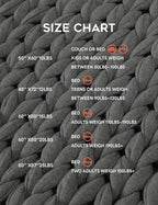YnM 100% Cotton Weighted Blanket, Handmade Chunky Knitted Throw, No fillers Design, Soft and Breathable, Machine Washable Bed Blanket for Sleep or Home Decor (Lighte Grey, 80x84 Inch, 35lbs)