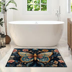 Butterfly Area Rug 2x3 ft Entry Rug Washable Boho Rugs Non Slip Low Pile Floral Door Mat Small Carpet for Bedroom, Bedside, Kids Room, Office, Dining Room