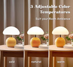 Joyzy Mushroom Table Lamp for Bedroom Light, Desk Bedside Small Lamps for Living Room Night Stands, Mushroom Lighting Decor Cute Led Modern, Unique Aesthetic Home Living Room