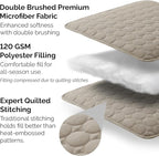 Southshore Fine Living, Inc. Oversized Full Size Quilt Bedding Set, Lightweight Bedspread, Soft Coverlet 3-Piece Set with Two Matching Quilted Pillow Shams, All Season Full/Queen Quilts, Sandy Taupe