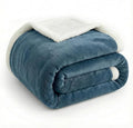Sherpa Double-Sided Blankets, Plush & Cuddly Throw, Extra-Plush Thermal Fleece Blanket for Sofa/Couch/Bedding, Super Soft Living Room Blanket with Anti-Pilling (Blue, 60×80)