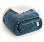 Sherpa Double-Sided Blankets, Plush & Cuddly Throw, Extra-Plush Thermal Fleece Blanket for Sofa/Couch/Bedding, Super Soft Living Room Blanket with Anti-Pilling (Blue, 60×80)