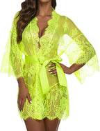 Avidlove Women's Lace Kimono Robe Babydoll Lingerie Mesh Nightgown S-5XL