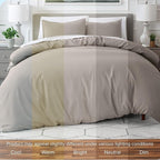Bare Home Bedding Duvet Cover California King Size - Premium 1800 Super Soft Collection - Lightweight, Cooling - Soft Breathable Bedding Duvet Cover (Cal King, Khaki)