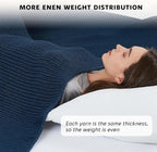 L'AGRATY Knitted Weighted Blanket - 60"x80" 15lbs Cooling Chunky Knit Heavy Blanket for Adults Braided Crochet Throw Thick Cable Yarn Knit Decorative No Beads Evenly Weighted Machine Washable