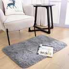 Noahas Door Mat Indoor Entrance,2x3 Shaggy Small Grey Area Rugs for Entryway,Non-Slip Fluffy Entry Bedroom Rug,Soft Plush Bedside Throw Kids Carpet