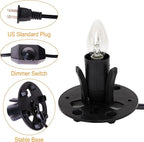 Himalayan Salt Lamp Cord Replacement with Dimmer Switch(2-Pack) and E12 Halogen Salt Lamp Bulbs(6-Pack)