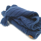 XMWEALTHY Newborn Baby Wrap Swaddle Blanket Knit Sleeping Bag Receiving Blankets Stroller Wrap for Baby Blue 0-6 Month