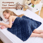 yescool Weighted Lap Pad 2 lb Blue Small Lap Blanket, Weighted Lap Blanket Cooling Heating Weighted Throw Blankets, Minky Blankets Gifts for Travel Outdoor Indoor, 20 * 30in