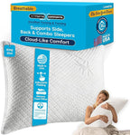 Xtreme Comforts Pillows for Sleeping - Adjustable King Memory Foam Pillow for Side, Back & Stomach Sleepers w/Removable Cooling Zipper Cover - Made in The USA