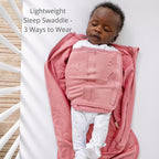 Dreamland Baby Viscose Swaddle Blanket (0-6 Months). 1.0 TOG Ultra Soft Swaddle Blanket w/Built in Band. 97% Viscose, 3% Spandex (Rose). Mom-Owned US Business, Premium Materials