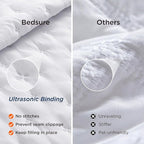 Bedsure King Quilt - Bright White Bedspread King Size & Lightweight Comforter, Modern Coverlet with Clover Pattern, Ultra Soft All-Season Bedding, 106 x 96 Inches | Stitch-Free Quilting, Ultra Soft, Lightweight, Machine Washable, Pet-Friendly